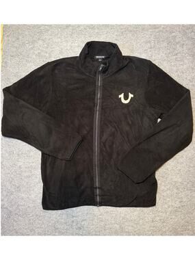 True Religion Women SP Fleece Jacket Casual Solid Black